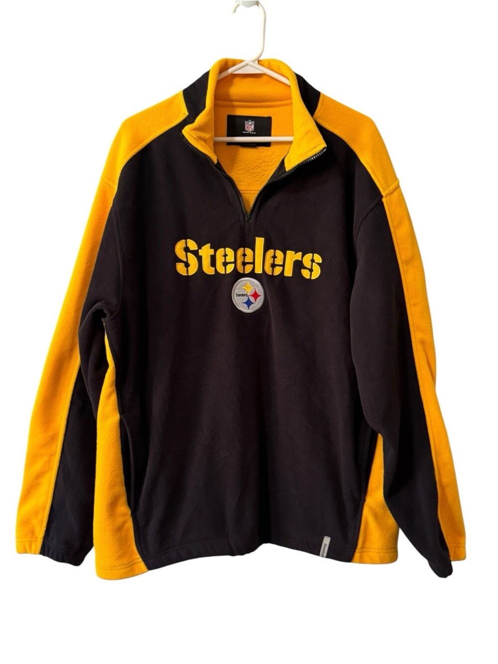 Steelers Sweatshirt Men Large NFL Football Team Apparel Reebok Fleece READ
